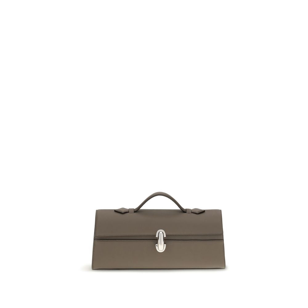 Savette Brown Calf Leather Bos Taurus Shoulder Bag