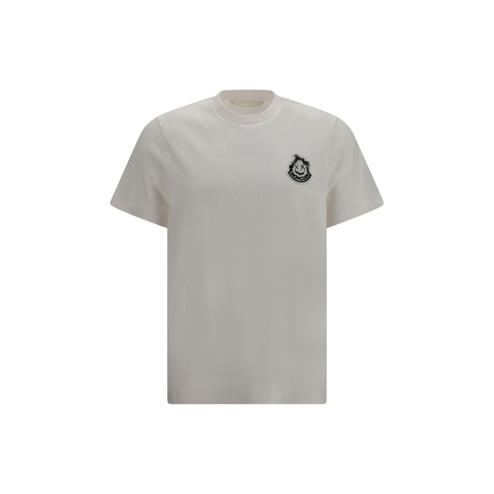 Moncler Beige Cotton T-Shirt for Men