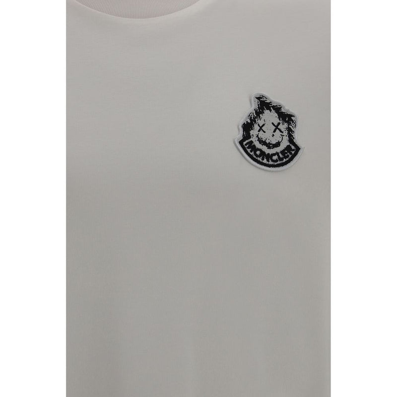 Moncler Beige Cotton T-Shirt for Men