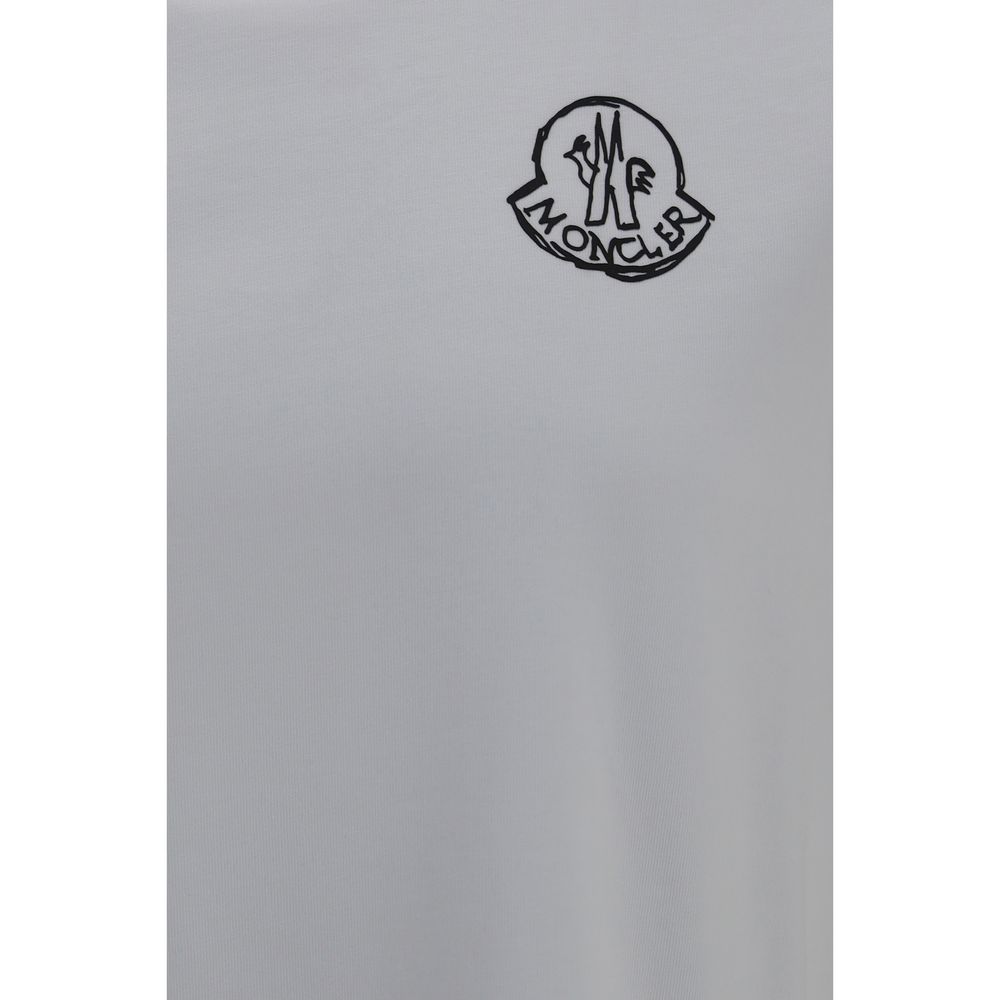Moncler White Cotton T-Shirt - Essential Wardrobe Staple