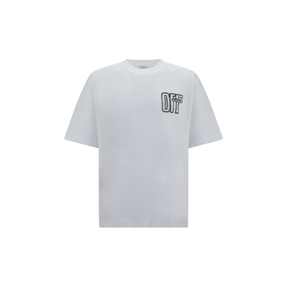 Off-White Motion Arrow White Cotton Sportswear T-Shirt