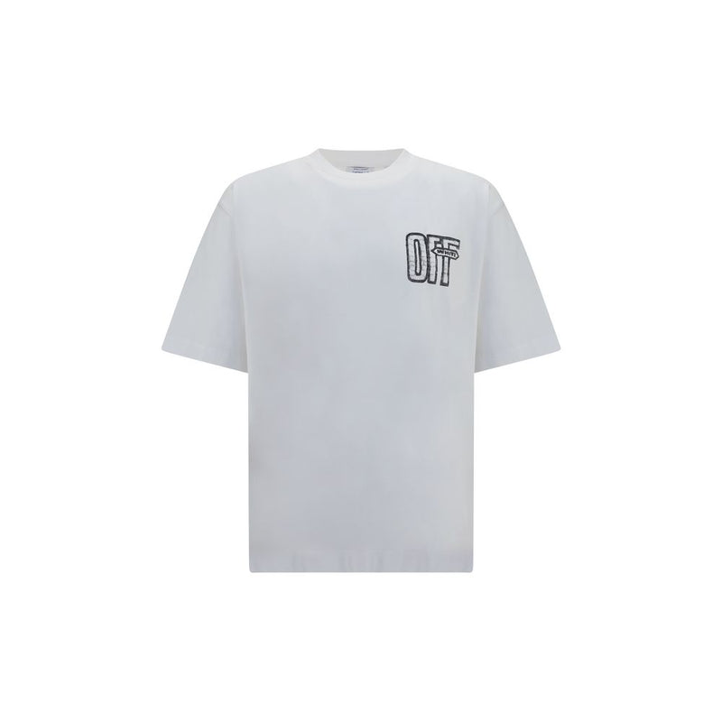 Off-White Motion Arrow White Cotton Sportswear T-Shirt