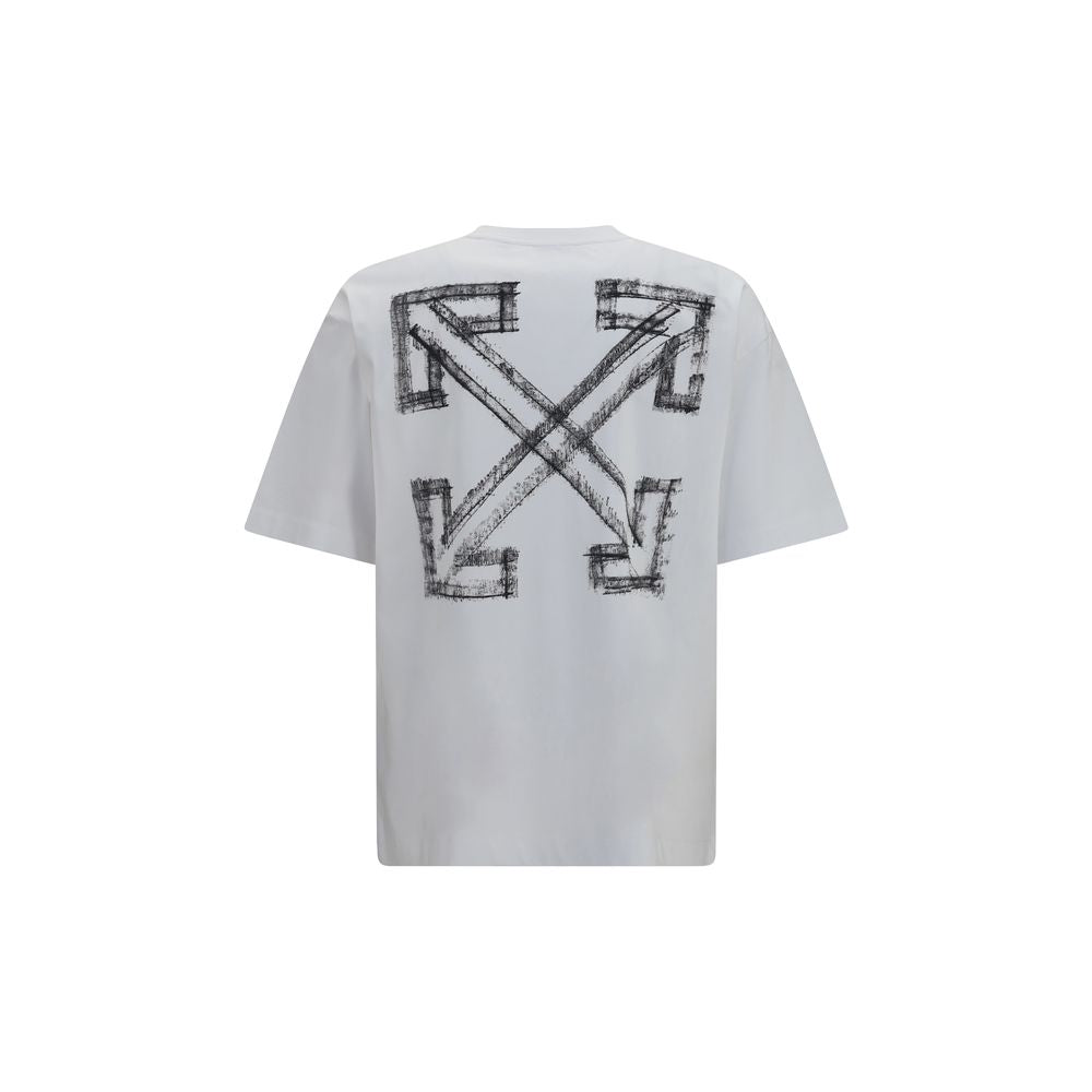 Off-White Motion Arrow White Cotton Sportswear T-Shirt