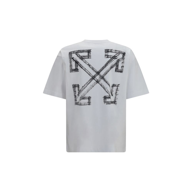 Off-White Motion Arrow White Cotton Sportswear T-Shirt
