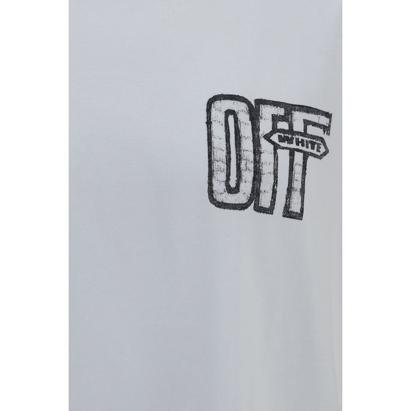 Off-White Motion Arrow White Cotton Sportswear T-Shirt