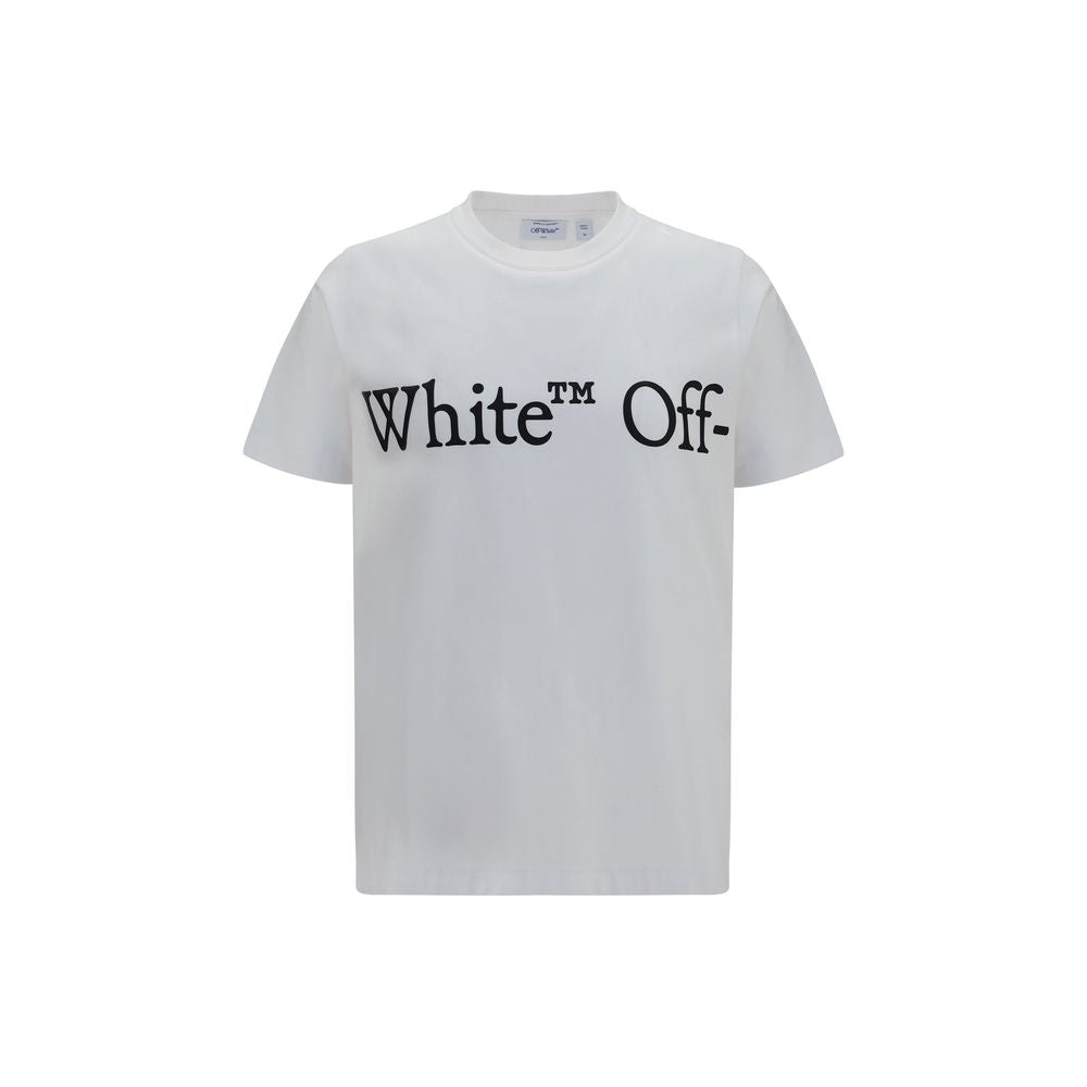 Off-White Bookish Scarf White Cotton T-Shirt