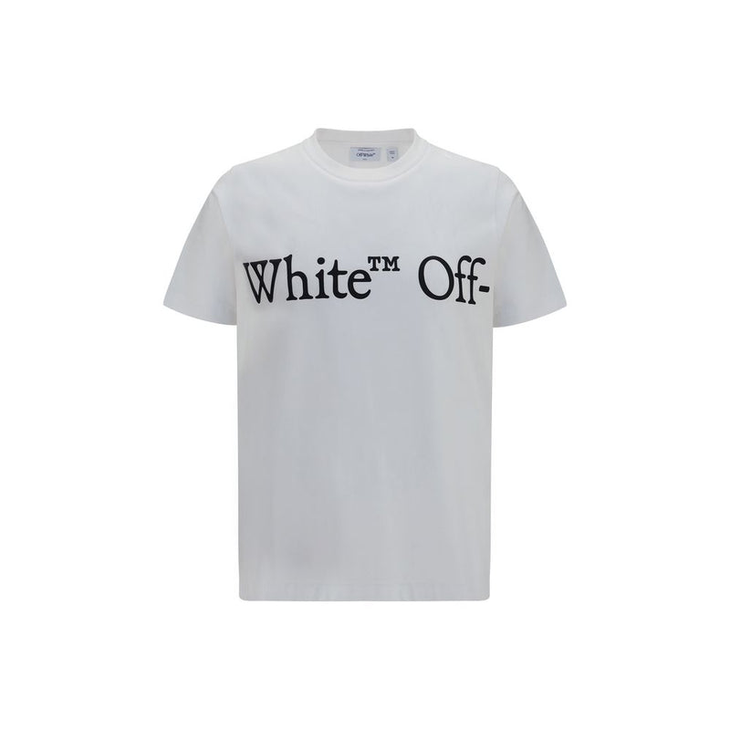 Off-White Bookish Scarf White Cotton T-Shirt