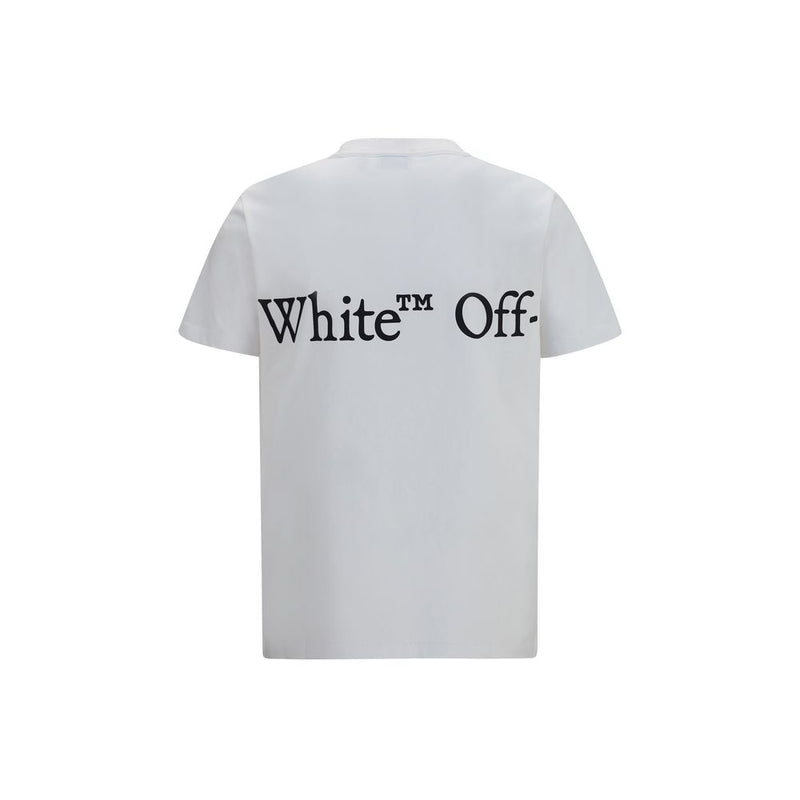 Off-White Bookish Scarf White Cotton T-Shirt