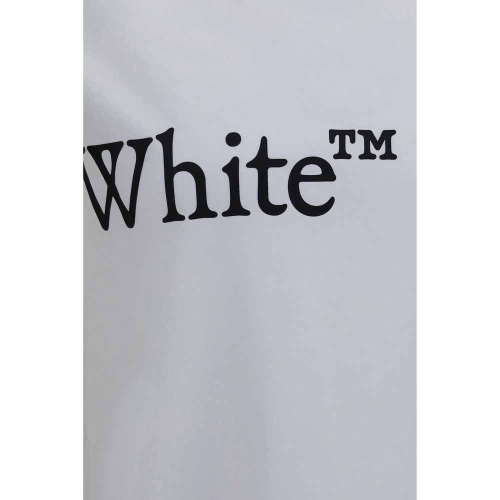 Off-White Bookish Scarf White Cotton T-Shirt