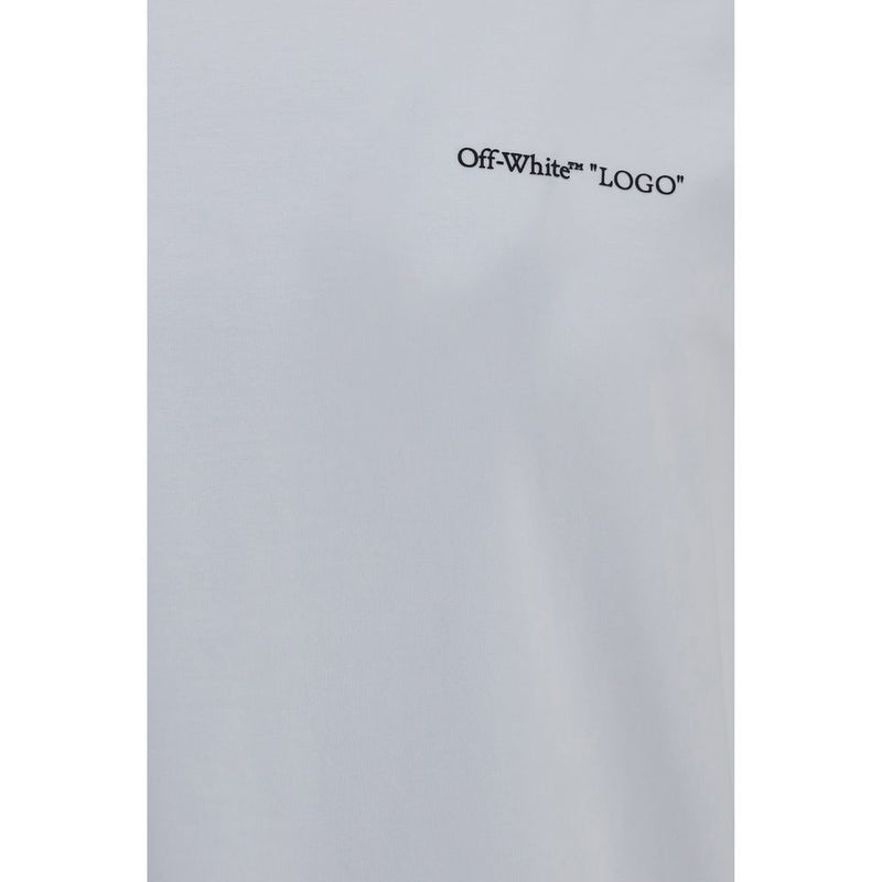 Off-White Logo Quote White Cotton T-Shirt