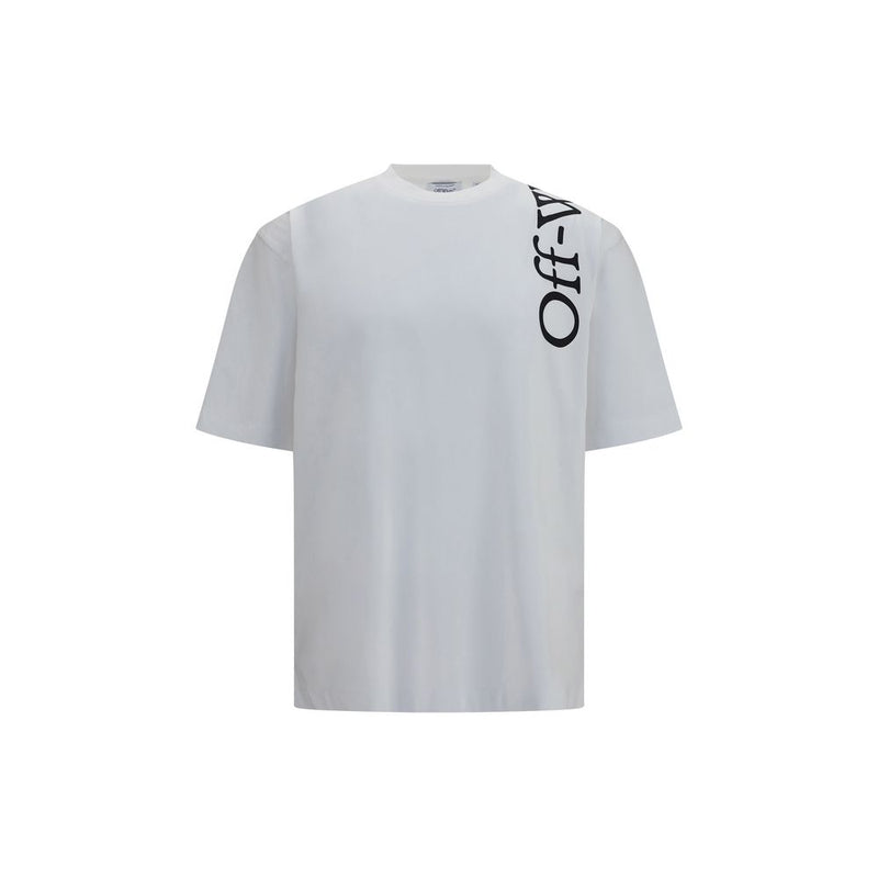 Off-White Vertical Bookish White Cotton T-Shirt