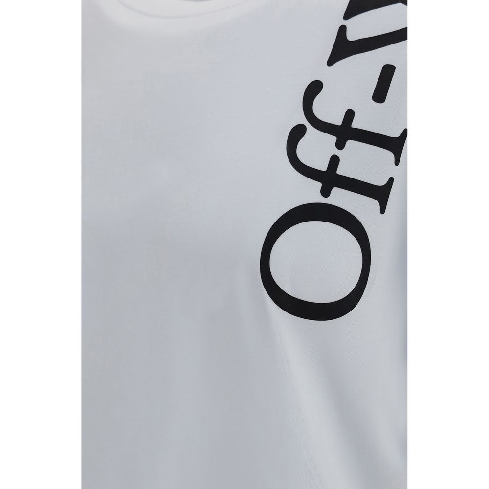 Off-White Vertical Bookish White Cotton T-Shirt