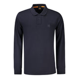 Hugo Boss Blue Cotton Men's Polo - Slim Fit with Embroidery