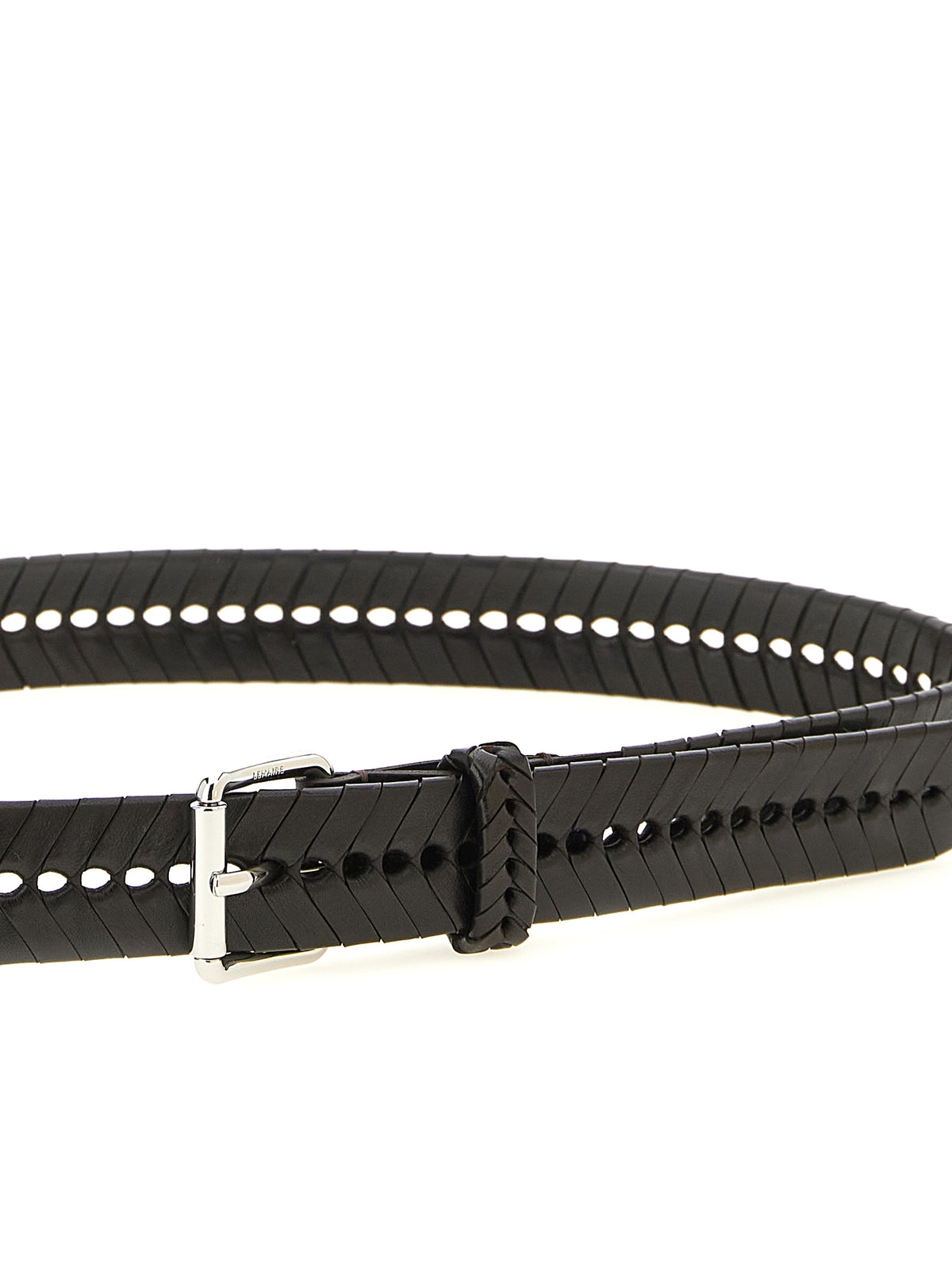 Lemaire Brown Calfskin Belt - Hand-Woven Luxury Accessory