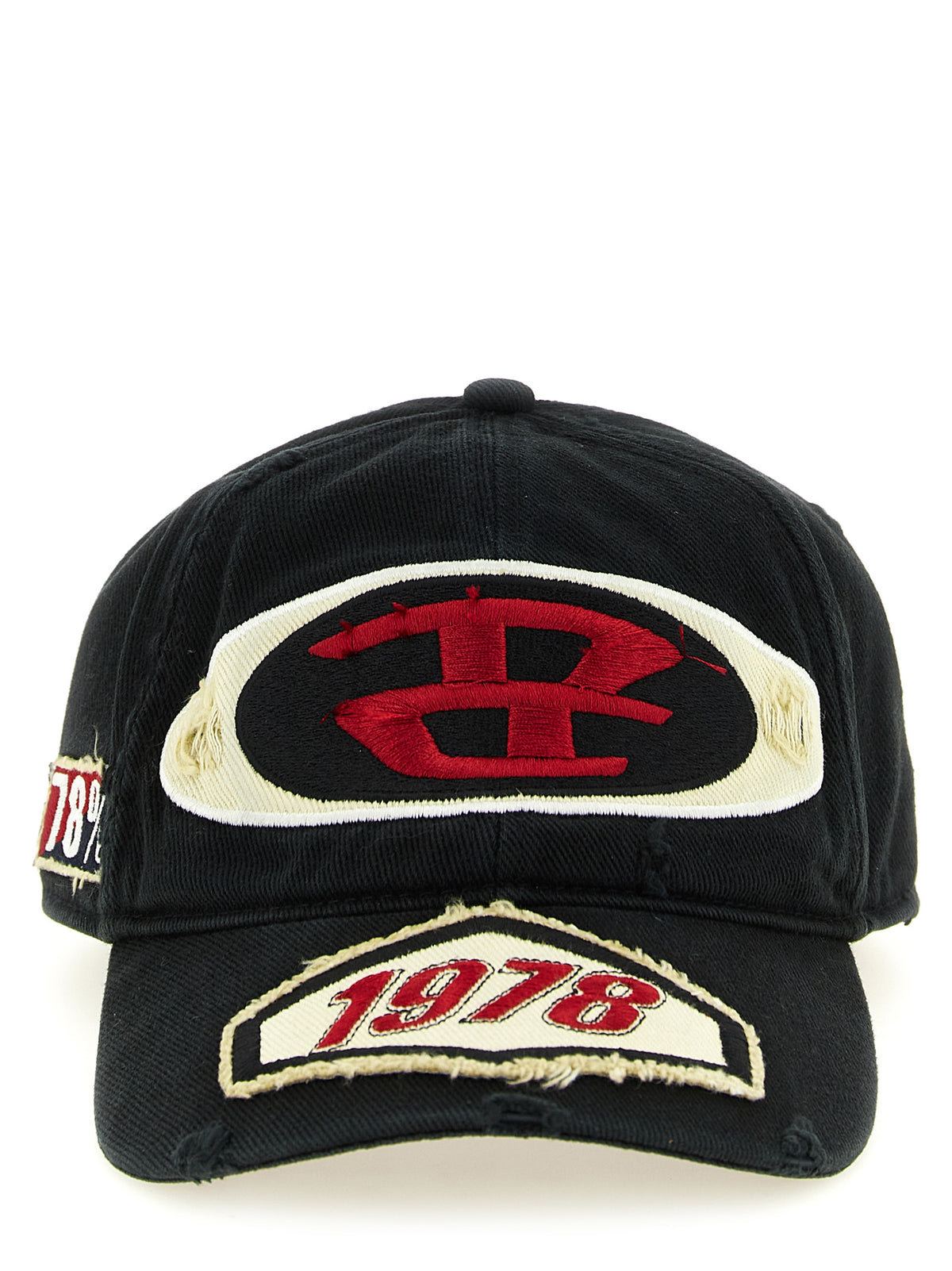 Diesel C-Braff Black Cotton Baseball Cap