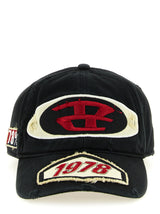 Diesel C-Braff Black Cotton Baseball Cap