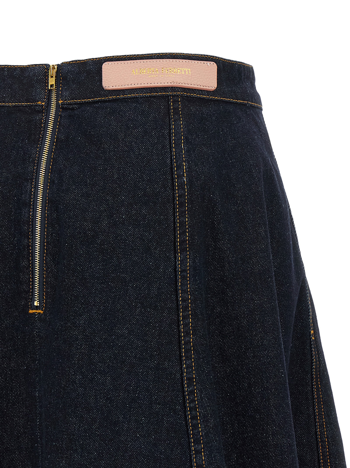 Alberta Ferretti Blue Cotton Mini Skirt - Chic and Stylish