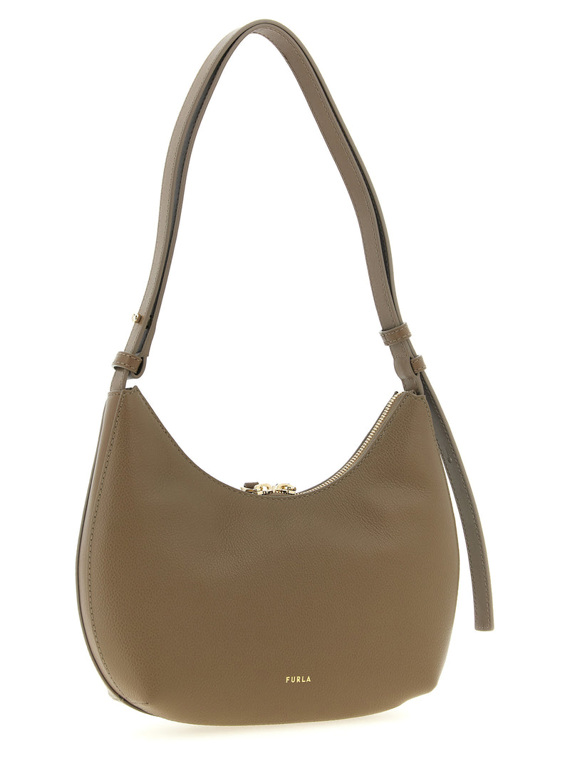 Furla Goccia S Beige Calfskin Shoulder Bag