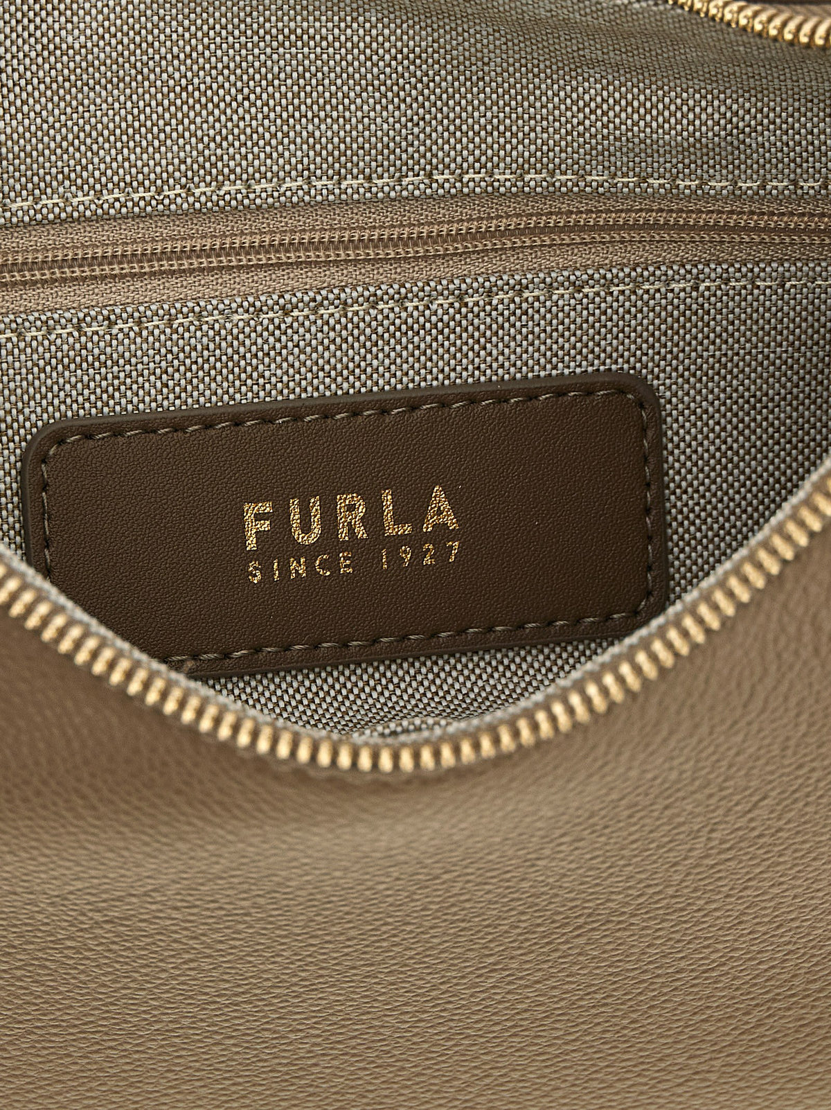 Furla Goccia S Beige Calfskin Shoulder Bag
