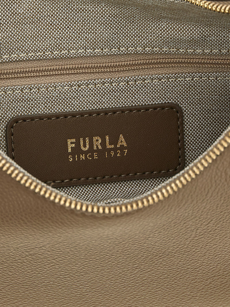 Furla Goccia S Beige Calfskin Shoulder Bag