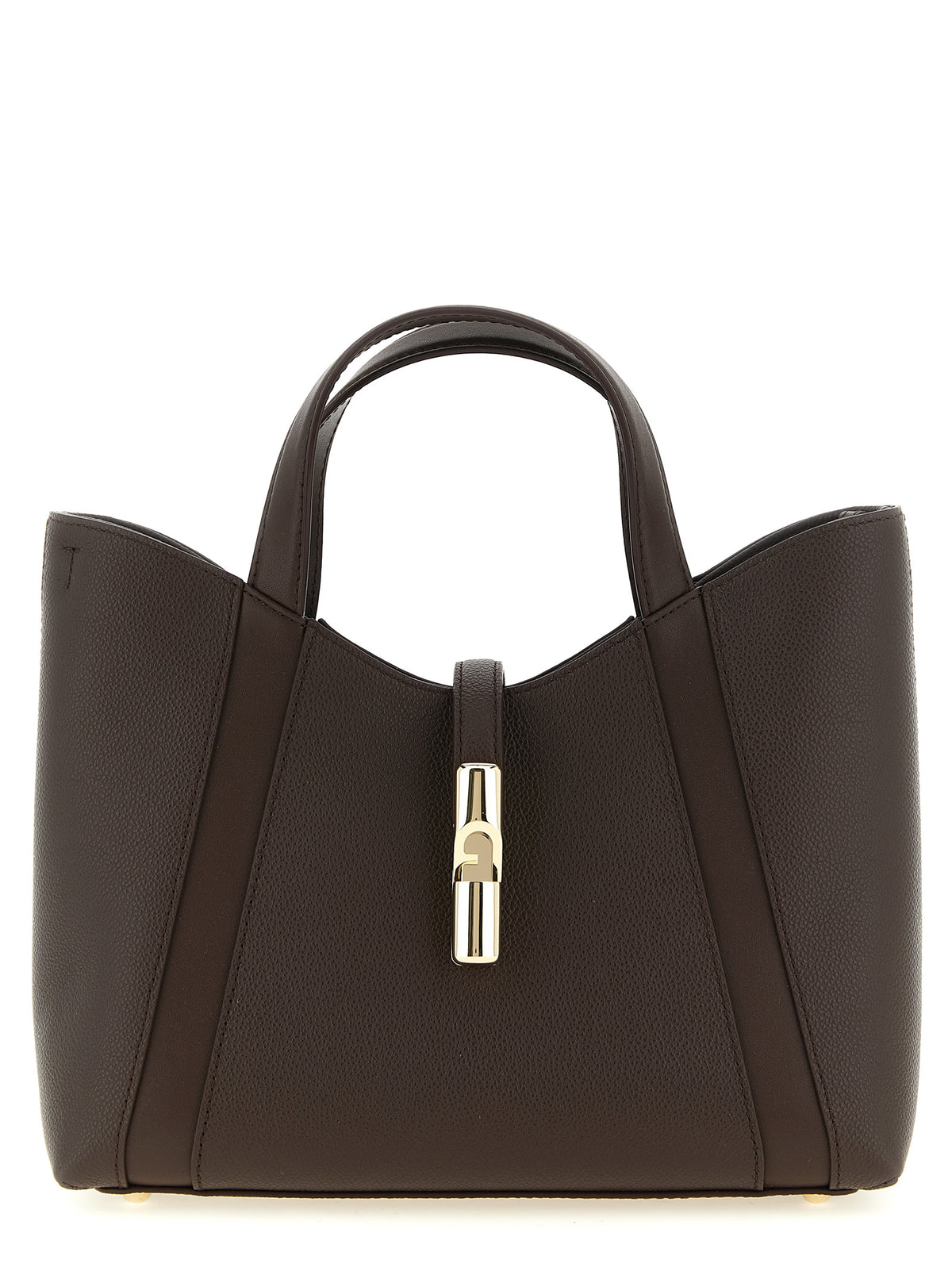 Furla Goccia S Brown Calfskin Tote Bag