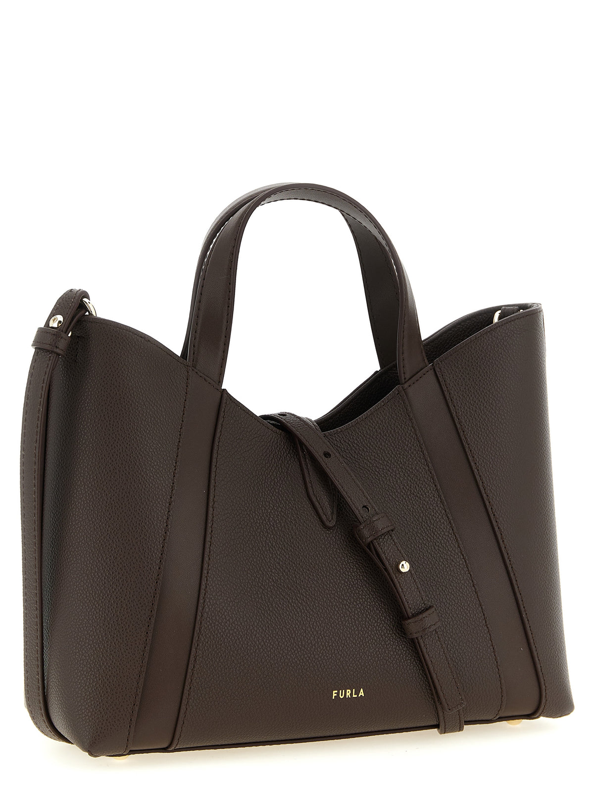 Furla Goccia S Brown Calfskin Tote Bag