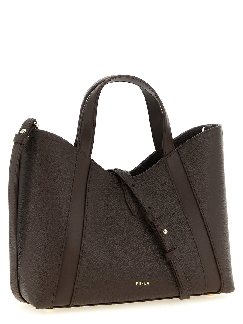 Furla Goccia S Brown Calfskin Tote Bag