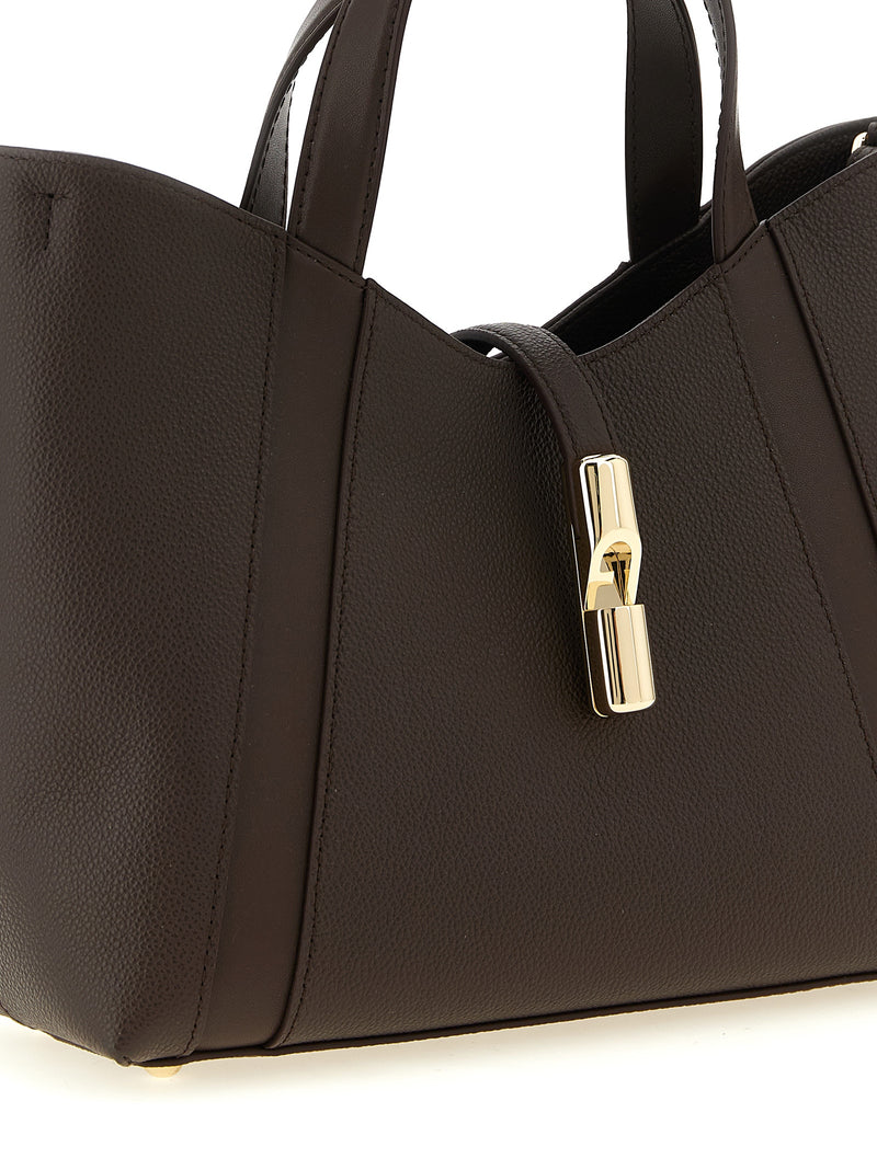 Furla Goccia S Brown Calfskin Tote Bag