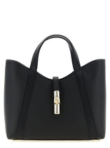 Furla Goccia S Black Calfskin Tote Bag