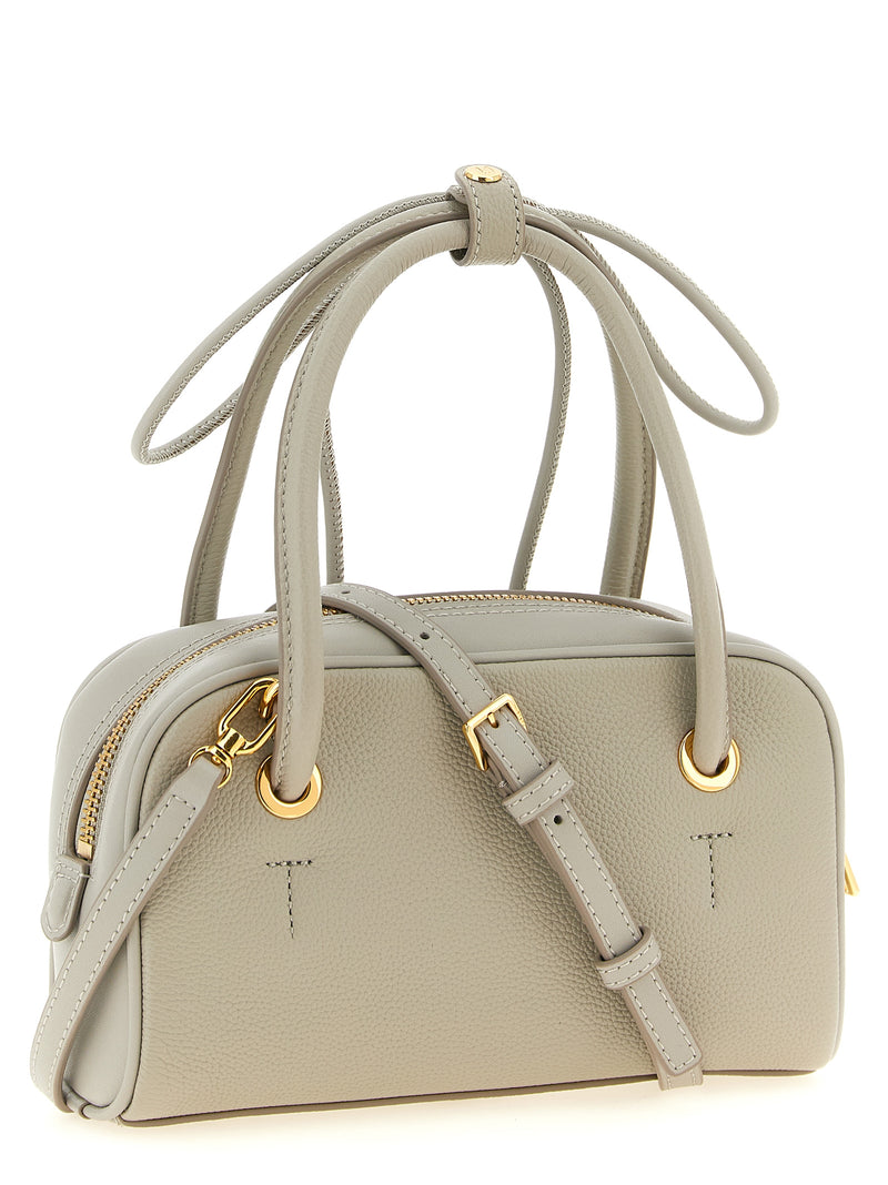 Furla Poppy S Gray Calfskin Handbag