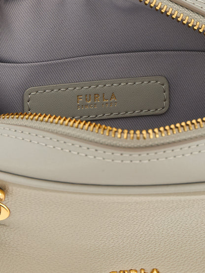 Furla Gray Calfskin Handbag