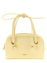 Furla Poppy Bicolor Calfskin Handbag in Pastel Yellow