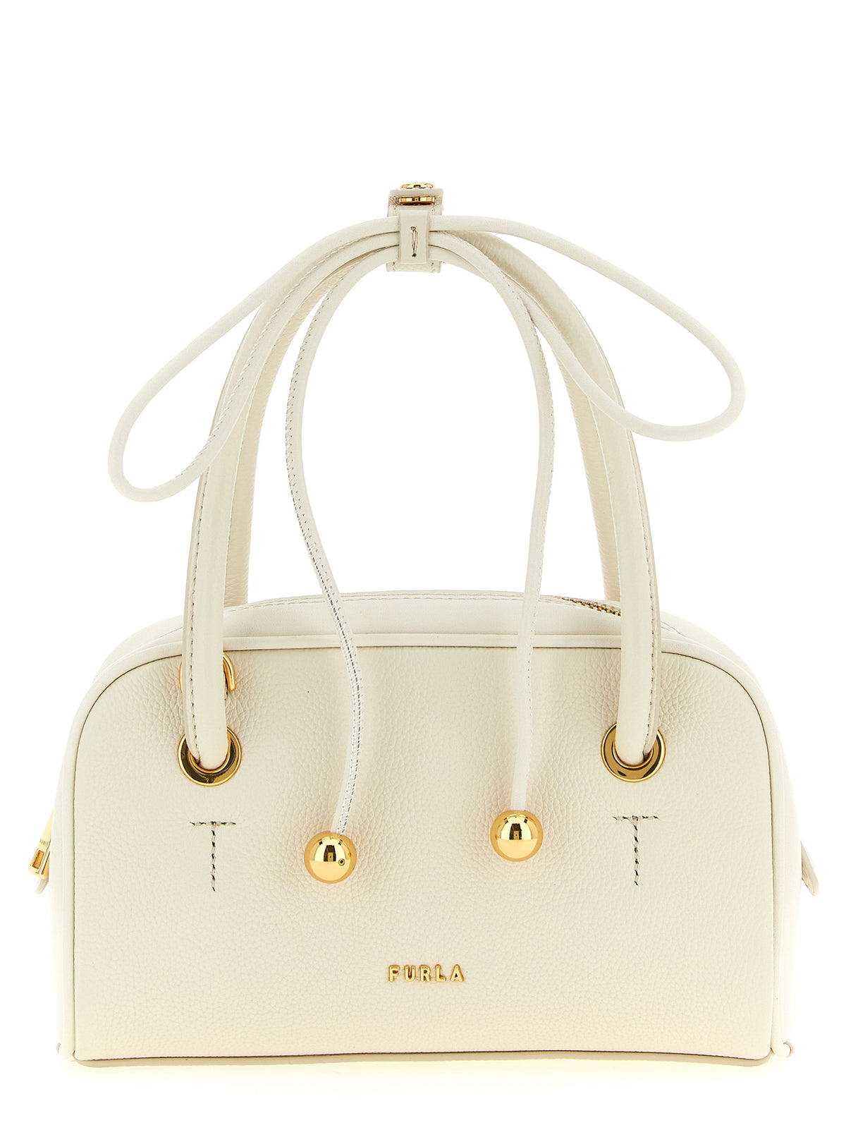 Furla Poppy S White Calfskin Handbag
