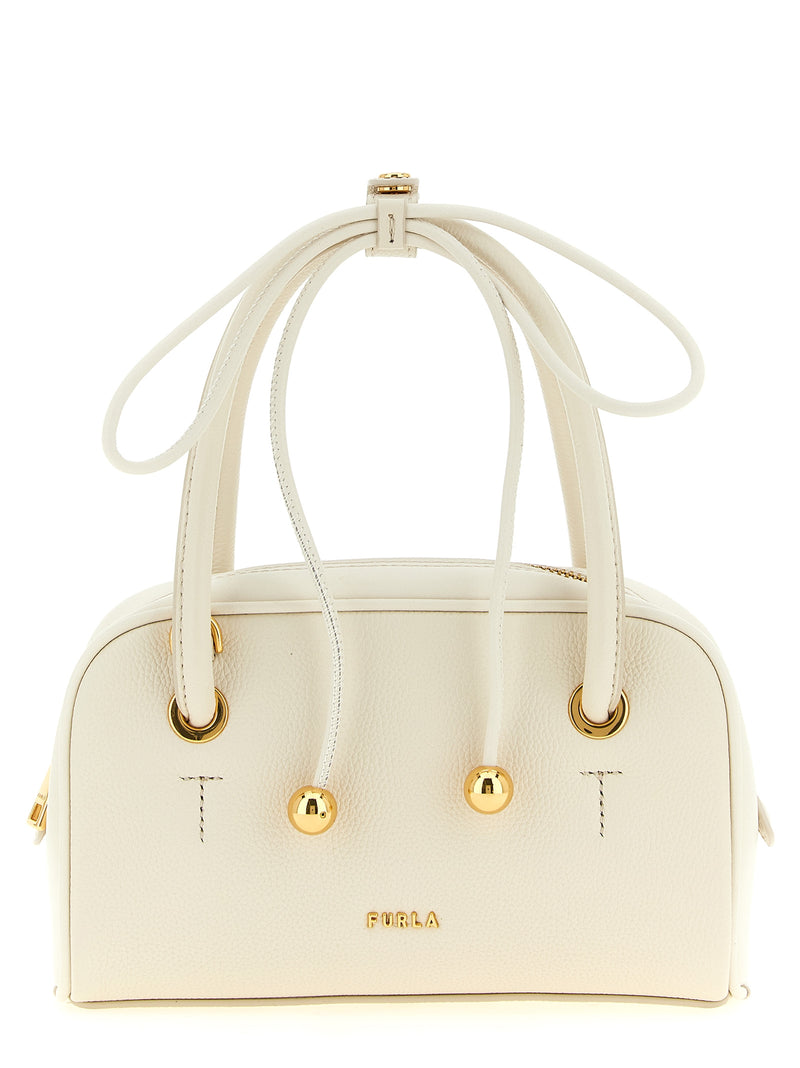 Furla Poppy S White Calfskin Handbag