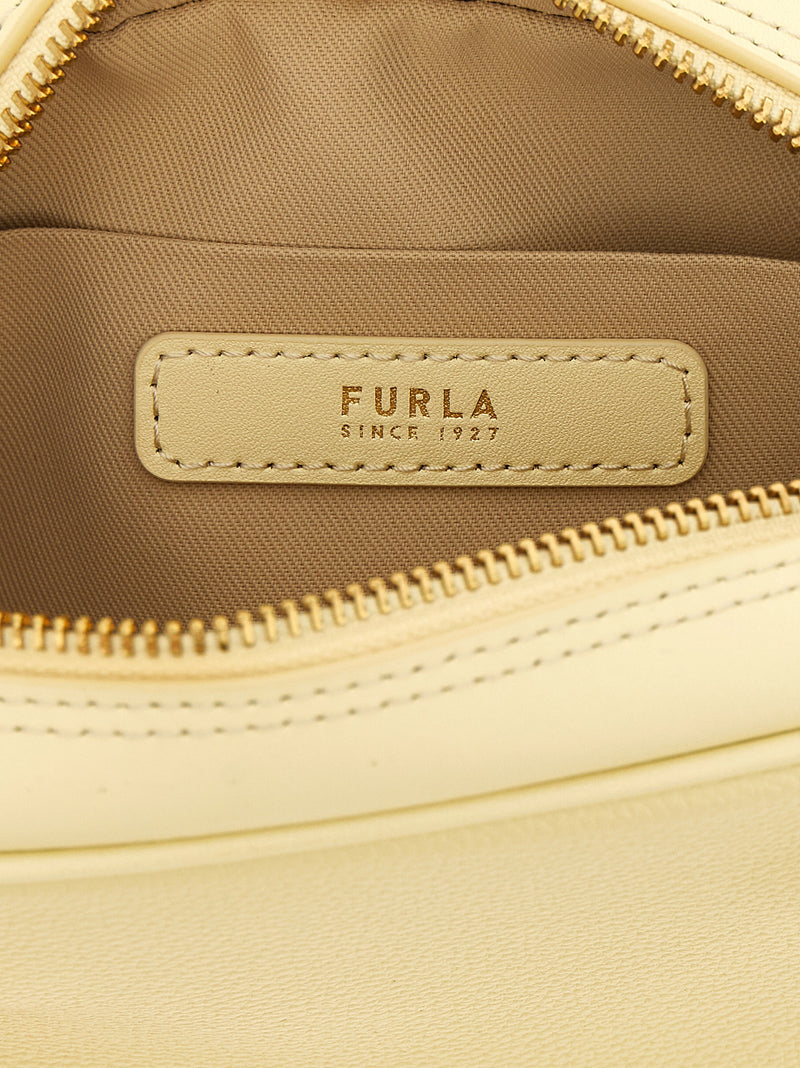 Furla Poppy Bicolor Calfskin Handbag in Pastel Yellow