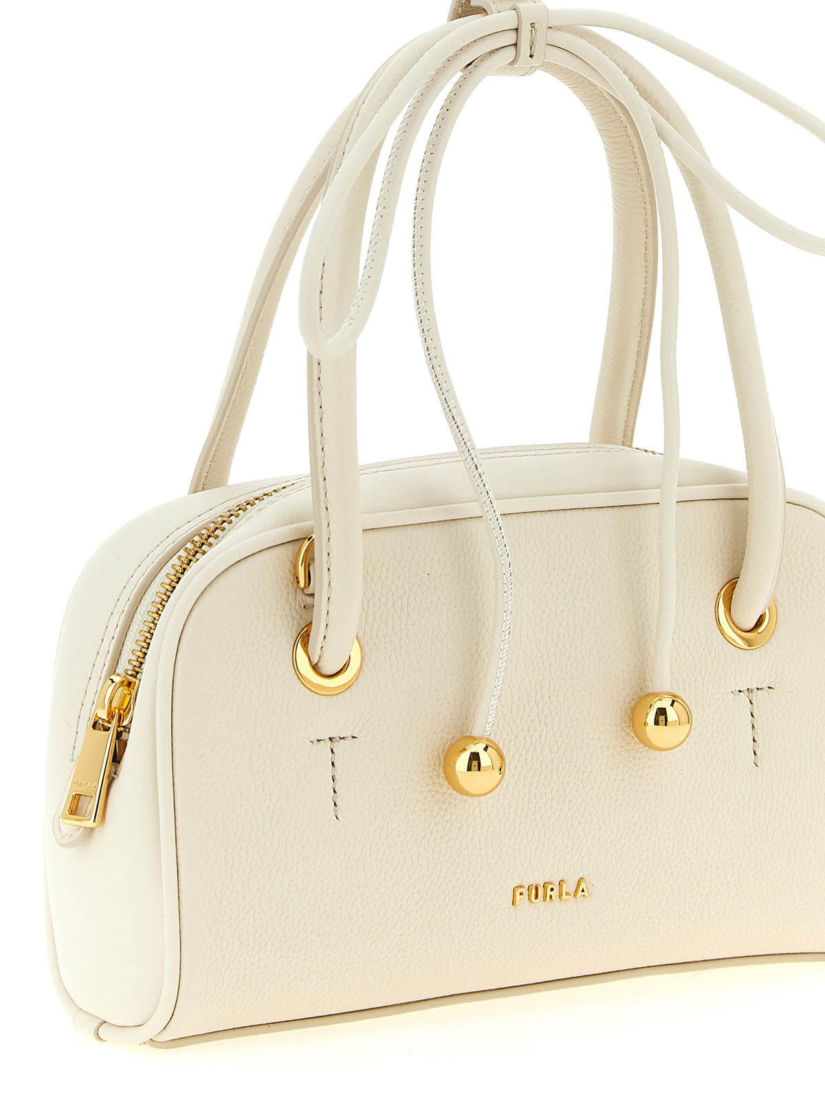 Furla Poppy S White Calfskin Handbag