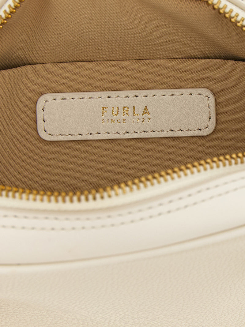 Furla Poppy S White Calfskin Handbag