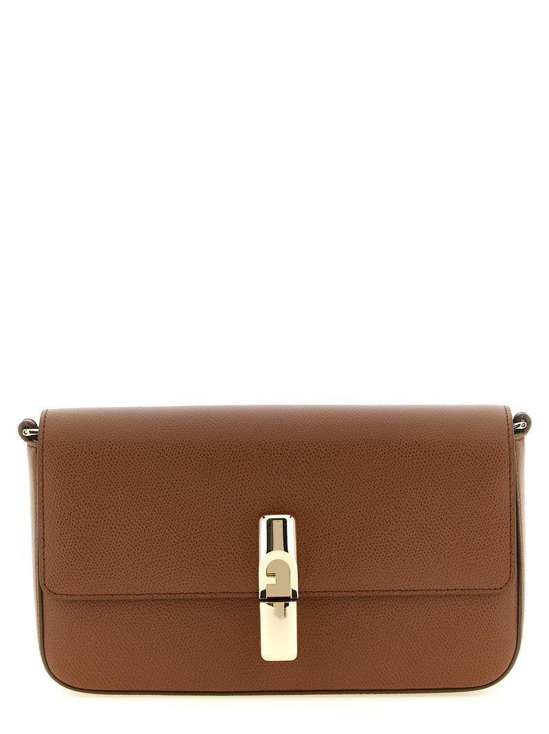 Furla Iride S Brown Calfskin Crossbody Bag