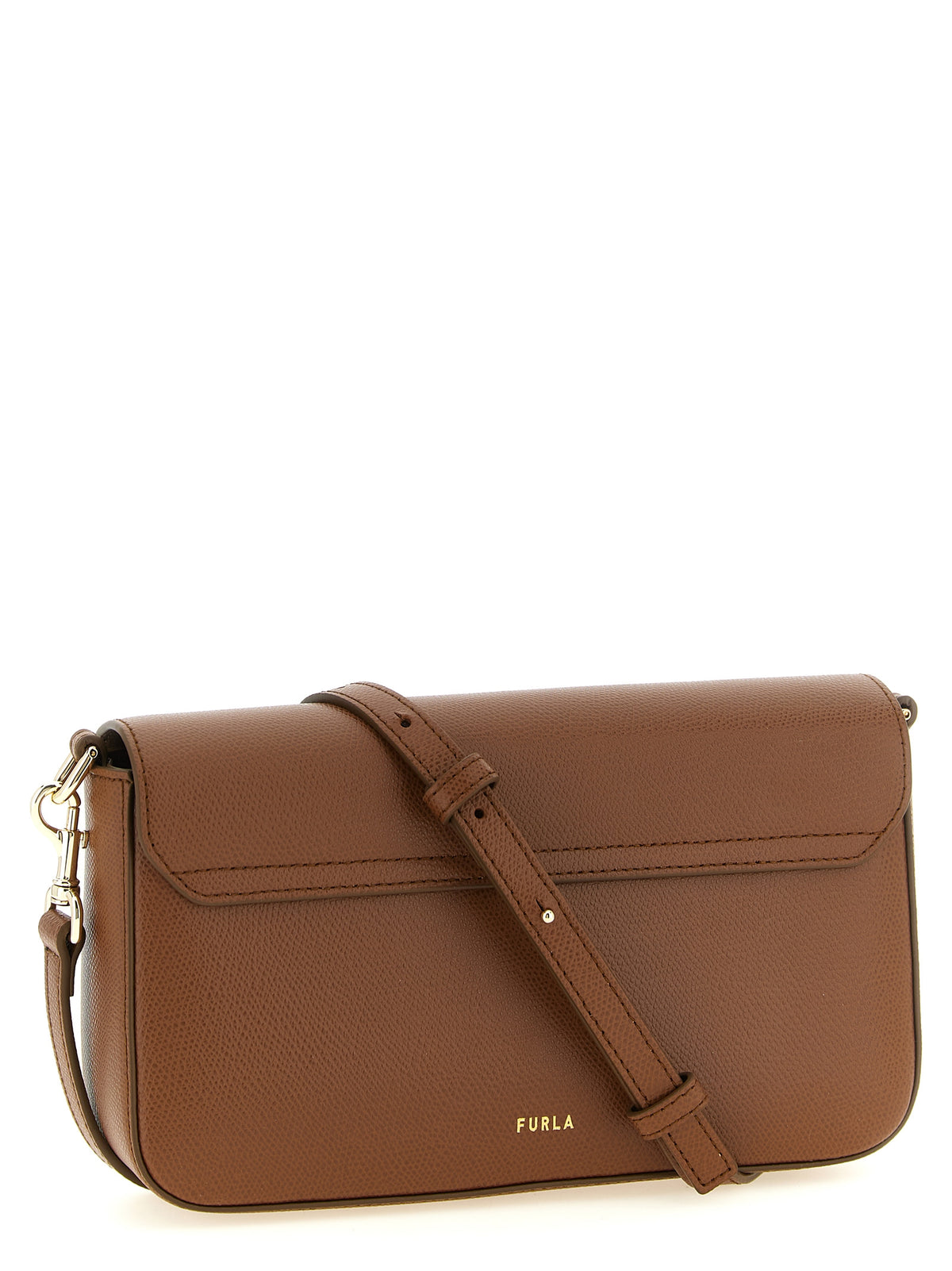Furla Iride S Brown Calfskin Crossbody Bag