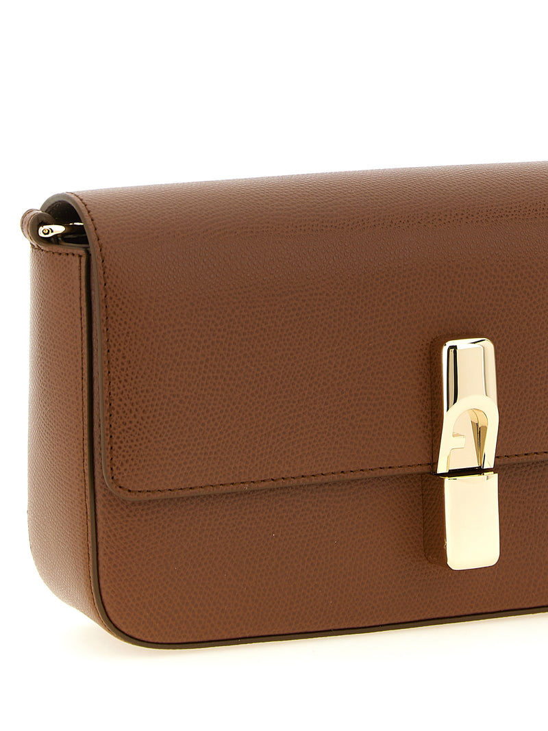 Furla Iride S Brown Calfskin Crossbody Bag