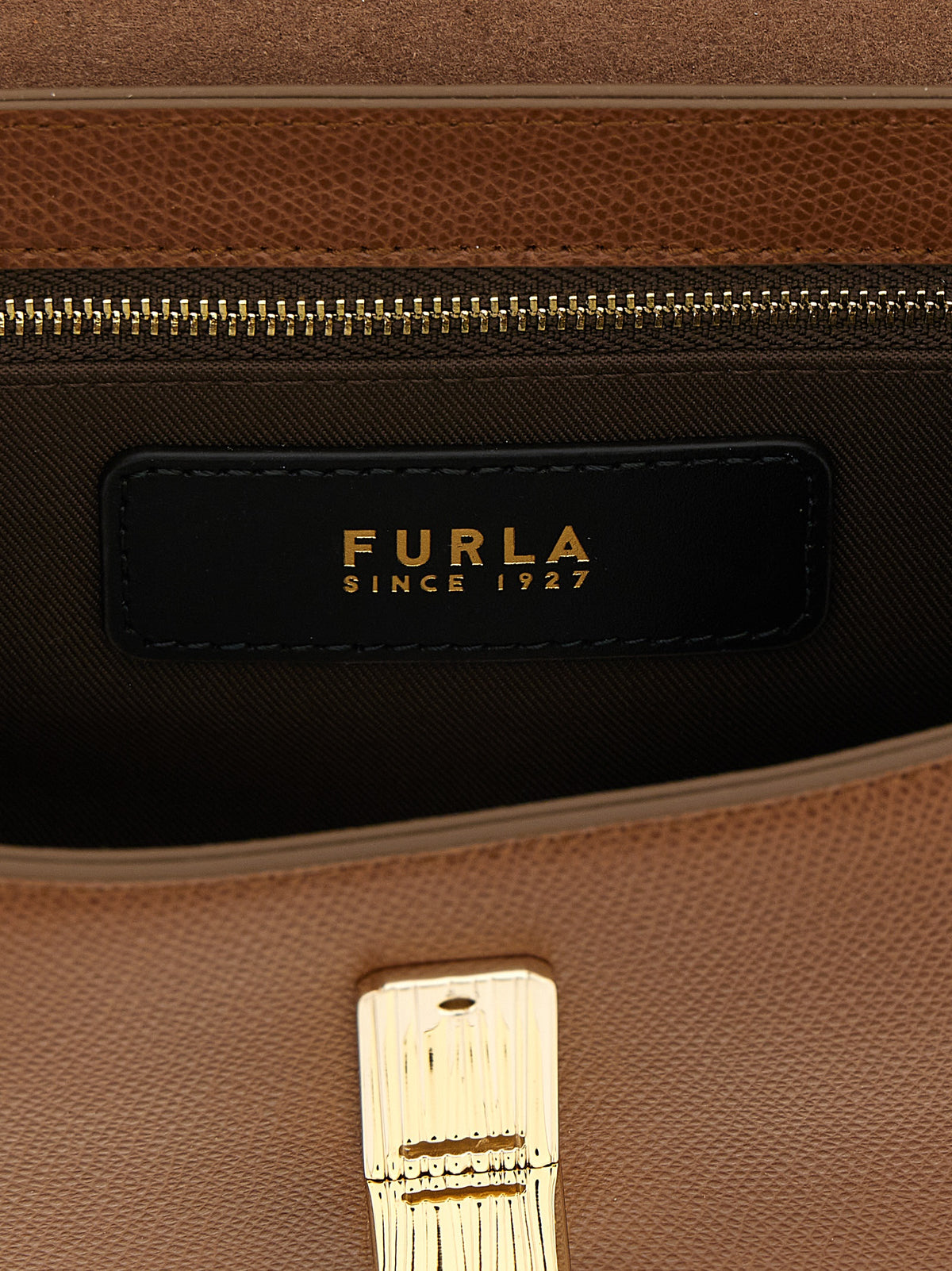 Furla Iride S Brown Calfskin Crossbody Bag
