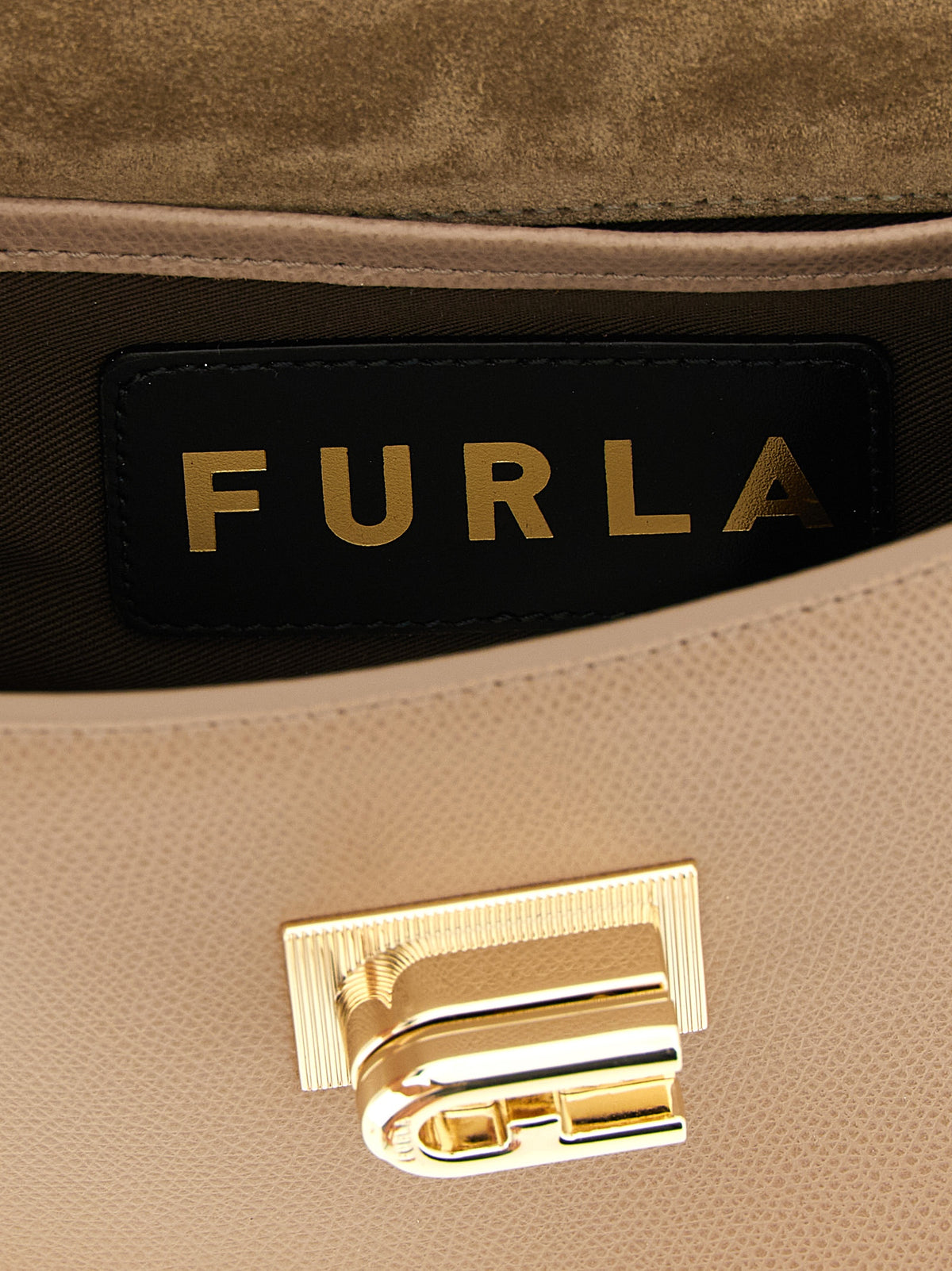 Furla 1927 Mini Beige Calfskin Crossbody Bag