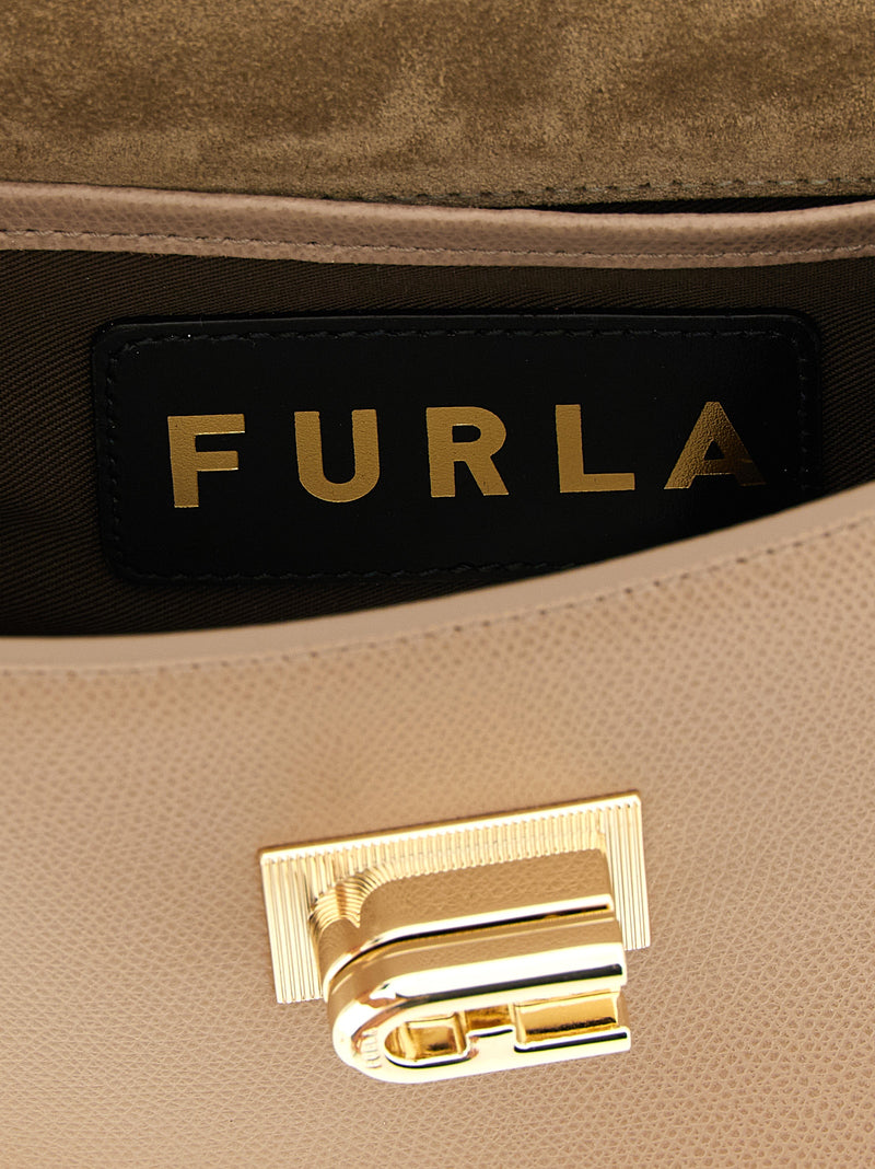 Furla 1927 Mini Beige Calfskin Crossbody Bag