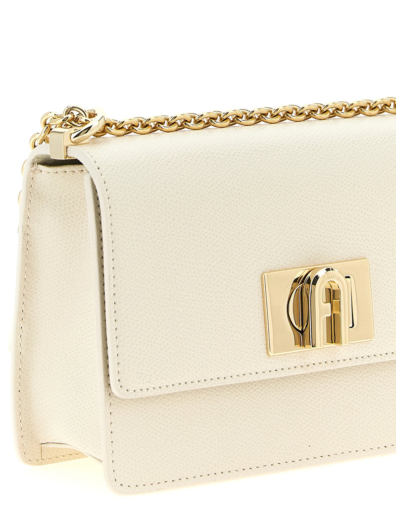 Furla 1927 Mini White Calfskin Crossbody Bag