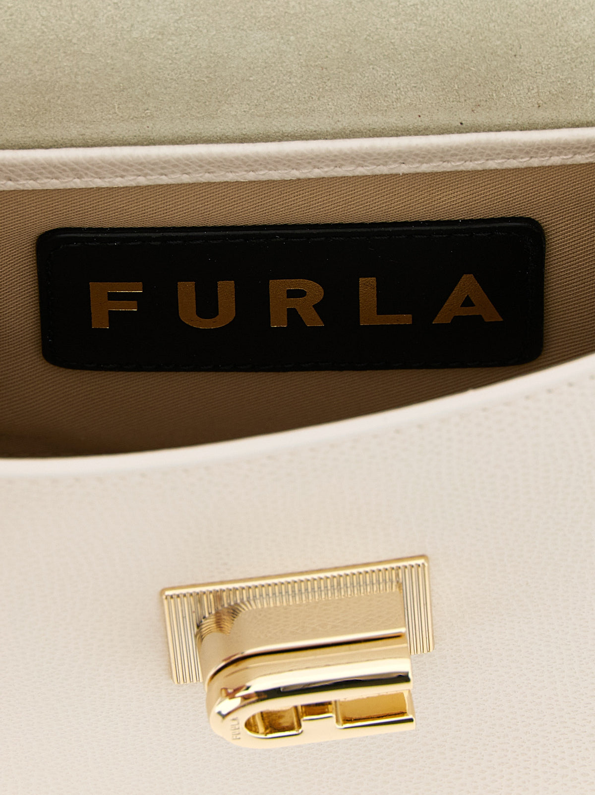 Furla 1927 Mini White Calfskin Crossbody Bag