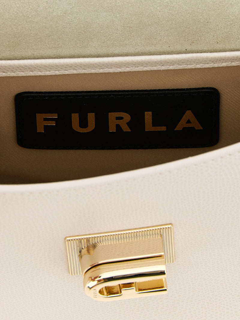 Furla 1927 Mini White Calfskin Crossbody Bag