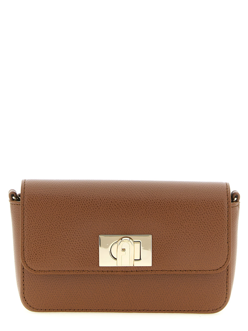 Furla 1927 Brown Calfskin Mini Crossbody Bag