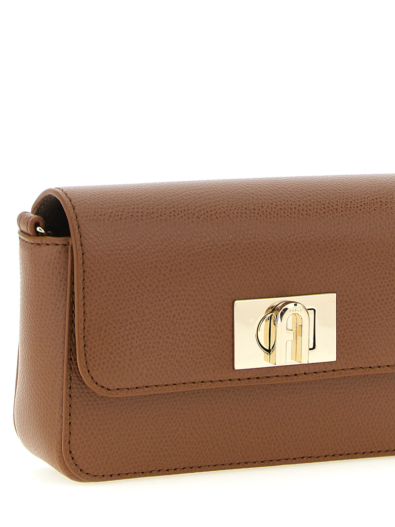 Furla 1927 Brown Calfskin Mini Crossbody Bag