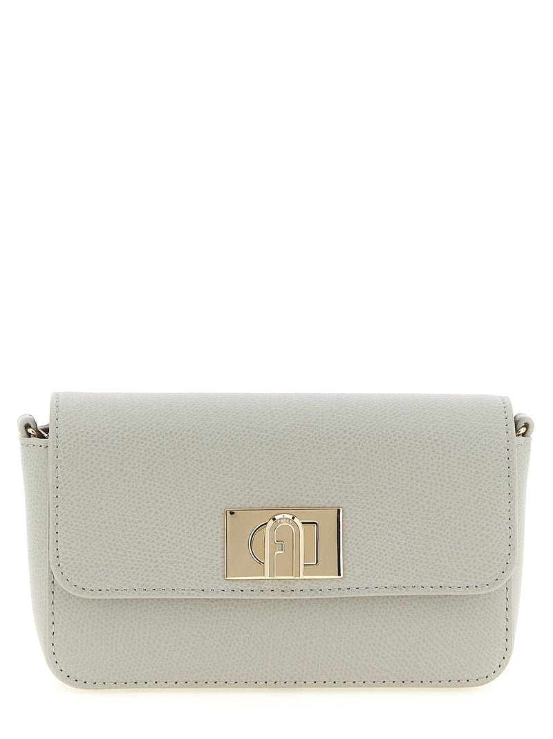 Furla 1927 Mini Gray Calfskin Crossbody Bag