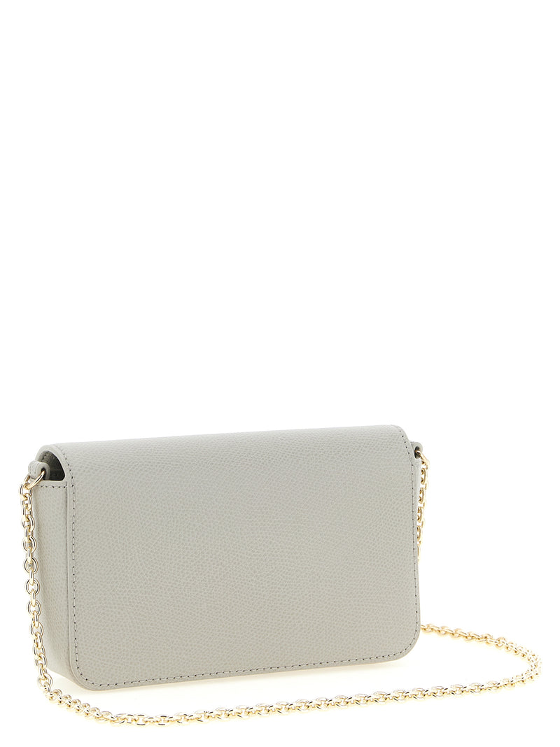 Furla 1927 Mini Gray Calfskin Crossbody Bag